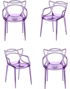 Комплект из 4 х стульев Masters прозрачный сиреневый FR 0867К Bradex home