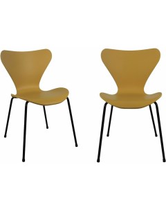 Комплект из 2 х стульев Seven Style горчичный с черными ножками FR 0423P Bradex home