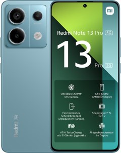 Смартфон Redmi Note 13 Pro 5G 8 256Gb Blue NFC Для других стран Xiaomi
