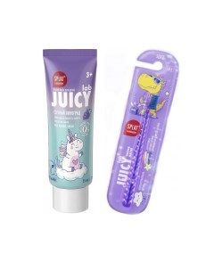 Детская зубная паста Juicy Lab Сочный Виноград 72г зубная щетка мягкая фиолетовая Splat