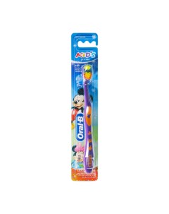 Зубная щетка детская Kids Mickey Mouse Микки Маус 2 4 л мягкая фиолетоваяя Oral-b