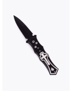 Нож складной автоматический длина 21 черный Нож_с_крестом_130 1 шт Nobrand