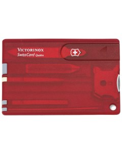 Мультитул SwissCard Quattro красный 13 опций Victorinox