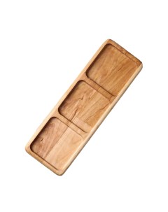 Менажница для закусок деревянная коричневая 30 х 10 х 18 см Nobrand