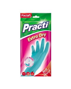 Перчатки для уборки Practi Extra Dry L голубые 1 пара Paclan