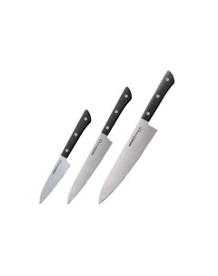 Набор кухонных ножей Самура Harakiri SHR 0220B поварская тройка Samura