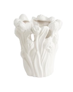 Ваза для цветов 25 см декоративная керамика белая Тюльпаны Tulip Kuchenland