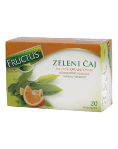 Чай зеленый С апельсином в пакетиках 1 5 г х 20 шт Fructus