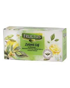 Чай зеленый С лимоном в пакетиках 1 5 г х 20 шт Fructus