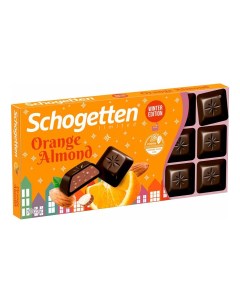 Шоколад с апельсином и миндалем 100 г Schogetten