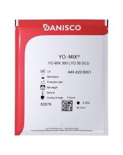 Закваска для йогурта YO MIX300 LYO 50 DCU на 250 500 литров молока Danisco