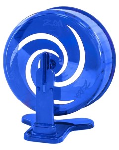 Беговое колесо для грызунов пластик литое с подставкой синее 14 см Дарэлл
