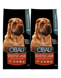 Сухой корм для собак Cibau Sensitive Lamb Medium Maxi при аллергии 2шт по 12кг Farmina