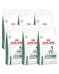 Сухой корм для собак DIABETIC при сахарном диабете 6шт по 1 5кг Royal canin