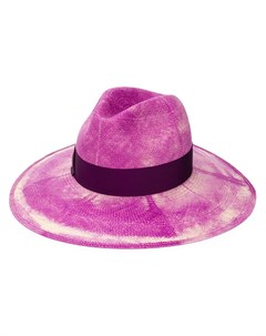 Borsalino соломенная шляпа с эффектом потертости l фиолетовый Borsalino