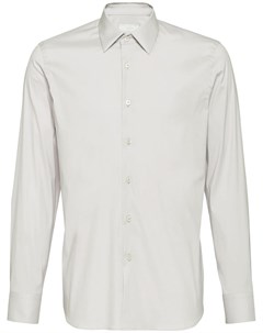 Prada классическая поплиновая рубашка 41 серый Prada