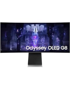 Монитор 34 Odyssey G8 S34BG850SI серебристый IPS LED 1ms 21 9 M M полуматовая HAS Piv 1000 1 250cd 1 Samsung