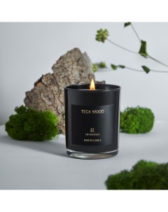 Свеча ароматическая в черном стекле Премиум Тиковое Дерево Lab fragrance