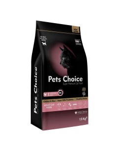 Для взрослых кошек с курицей 1 5 кг Pet's choice