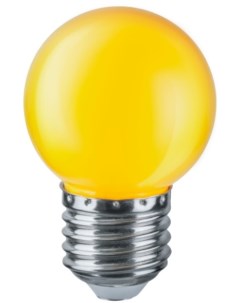 Лампа светодиодная NLL G45 1 230 Y E27 декоративная 1Вт 220 240В К лм E27 45х69мм шар желтый 71830 Navigator