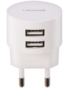 Зарядное устройство сетевое US CC080 УТ000027174 2 USB 2 1A белое CC80TC01 Usams