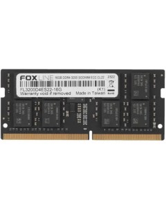 Модуль памяти SODIMM DDR4 16GB FL3200D4ES22 16G PC4 25600 3200MHz CL22 1 2V ECC Foxline
