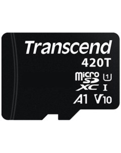 Промышленная карта памяти MicroSDXC 64Gb TS64GUSD420T 420T Class 10 U1 UHS I V10 A1 95 25MB s без ад Transcend
