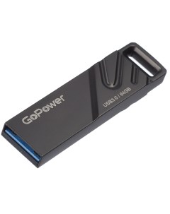 Накопитель USB 3 0 64GB 00 00025967 TITAN металл черный графит Gopower