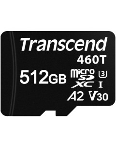 Промышленная карта памяти microSDXC 512GB TS512GUSD460T 460T Class 10 U1 UHS I A1 100 80MB s без ада Transcend