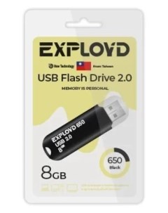 Накопитель USB 2 0 8GB EX 8GB 650 Black 650 чёрный Exployd