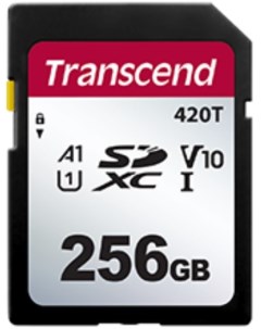 Промышленная карта памяти SDXC 256Gb TS256GSDC420T 420T Class 10 U1 A1 95 40MB s 640TBW Transcend