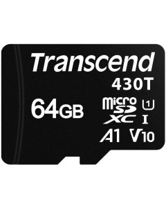 Промышленная карта памяти MicroSDXC 64Gb TS64GUSD430T 430T Class 10 UHS I U1 A1 100 40MB s без адапт Transcend