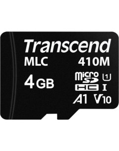 Промышленная карта памяти microSDHC 4GB TS4GUSD410M 410M Class 10 UHS I A1 95 12MB s Transcend
