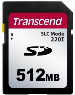 Промышленная карта памяти SDHC 512MB TS512MSDC220I 220I 22 20MB s 63TBW Transcend