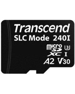 Промышленная карта памяти microSDXC 40GB TS40GUSD240I 240I Class 10 UHS I U3 A2 V30 100 80MB s без а Transcend