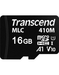 Промышленная карта памяти MicroSDHC 16Gb TS16GUSD410M 410M Class 10 UHS I A1 95 30MB s Transcend