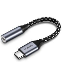Переходник 30632 USB Type C to 3 5mm 10 см серый Ugreen
