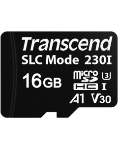 Промышленная карта памяти MicroSDHC 16Gb TS16GUSD230I 230I UHS I V30 U3 A1 100 70MB s без адаптера Transcend