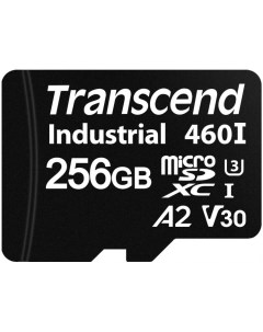 Промышленная карта памяти microSDXC 256GB TS256GUSD460I 460I V30 U3 A2 100 80MB s без адаптера Transcend