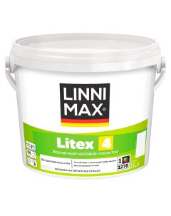 Краска для стен и потолков Litex 4 моющаяся матовая цвет белый база 1 2 5 л Linnimax