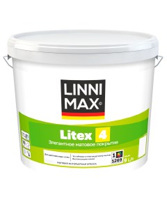 Краска для стен и потолков Litex 4 моющаяся матовая цвет белый база 1 9 л Linnimax