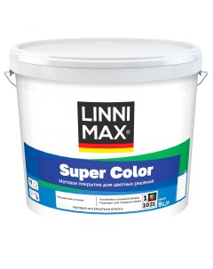 Краска для стен и потолков Super Color моющаяся матовая цвет белый база 1 9 л Linnimax