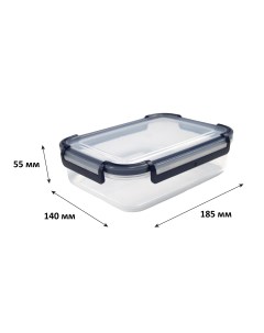 Набор контейнеров для пищевых продуктов 0 75 0 75 л пластик цвет прозрачный Без бренда