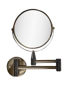 Зеркало косметическое настенное двустороннее 15 см цвет чёрный Swensa