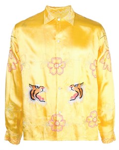 Bode рубашка с вышивкой s m желтый Bode