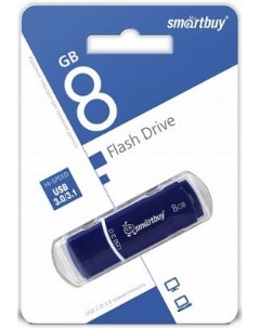 Флешка 8Gb Crown USB 3 0 синий SB8GBCRW Bl Smartbuy
