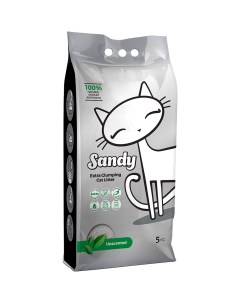 Наполнитель для кошачьего туалета комкующийся Unscented без ароматизатора 5кг Sandy