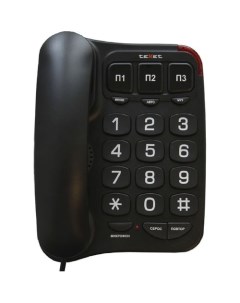 Проводной телефон TX 214 черный Texet
