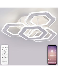 Потолочная люстра светодиодная с пультом ДУ моб приложением 120W белый LED Natali kovaltseva
