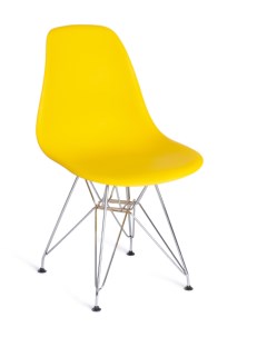 Обеденный стул CINDY IRON CHAIR EAMES Металл Пластик Желтый 15352 Tetchair